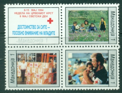 Macedonia-1994-Red-Cross-Week-MUH