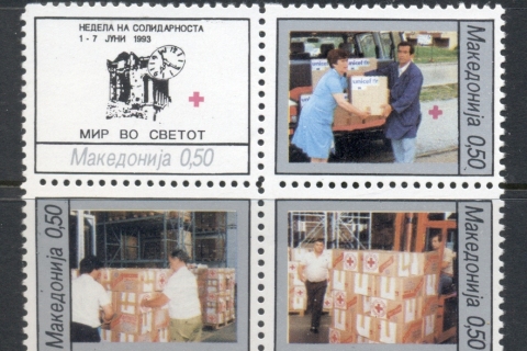 Macedonia-1992-Red-Cross-Solidaruty-Week-MUH
