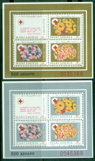 Macedonia-1993-Red-Cross-Fund-Gold-Silver-MS-MUH