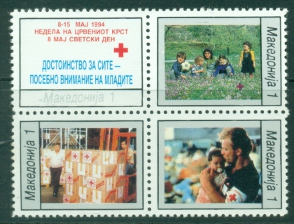 Macedonia-1994-Red-Cross-Week-MUH