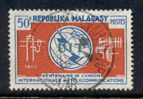 Madagascar-1965 ITU Centenary