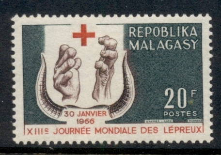 Madagascar-1966 World Leprosy Day