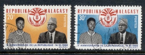 Madagascar-1968 Republic 10th Anniv.