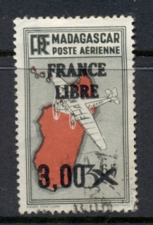 Madagascar-1942 Airmail, Plane & Map Opt