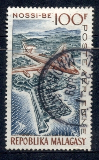 Madagascar-1962 Airmail Plane over Nossi-Be