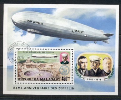 Madagascar-1976 Zeppelin 75th Anniv. MS