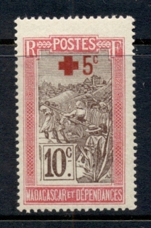 Madagascar-1915 red Cross Surch