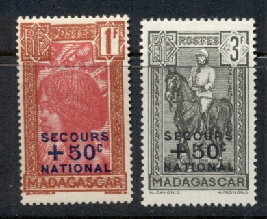 Madagascar-1942 Opt Secours National