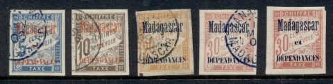 Madagascar-1896 Postage Dues Asst