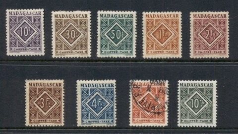 Madagascar-1947 Postage Dues Asst