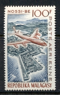 Madagascar-1962 Plane over Nossi-Be