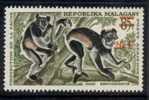 Madagascar-1968 Lemurs Surch