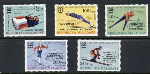 Madagascar-1975 Winter Olympics Innsbruck Opt. Winners