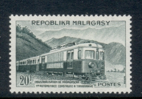 Madagascar-1962 First Train Built at Tananarive