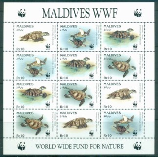 Madagascar-1988-WWF-Primates-in-Peril-Sheetlet-MUH