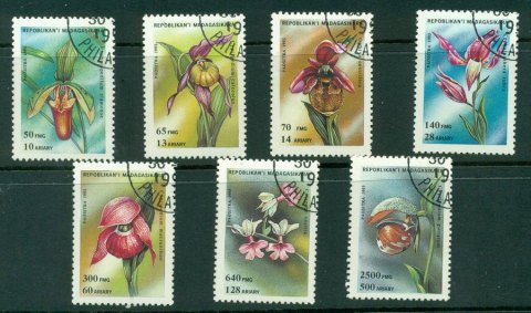 Madagascar-1993-Orchids-CTO-Lot21133