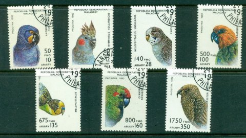 Madagascar-1993-Parrots-CTO-Lot21135