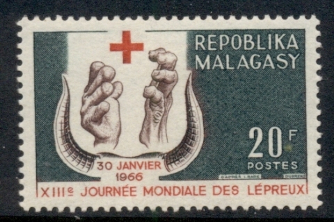 Madagascar-1966 World Leprosy Day