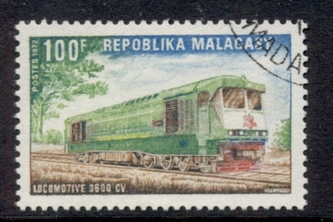 Madagascar-1972 Diesel Locomotives, Trains