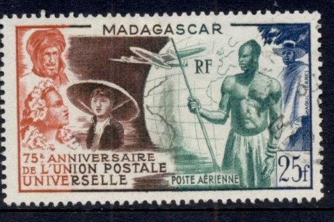 Madagascar-1949 UPU 75th Anniversary