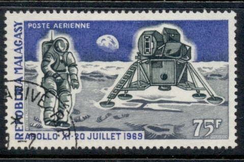 Madagascar-1970 Manned Moon Landing 1st Anniv