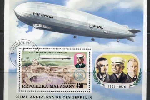 Madagascar-1976 Zeppelin 75th Anniv. MS