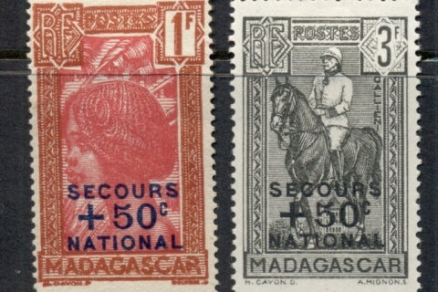 Madagascar-1942 Opt Secours National