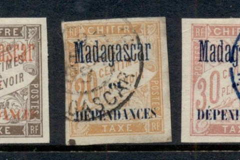 Madagascar-1896 Postage Dues Asst