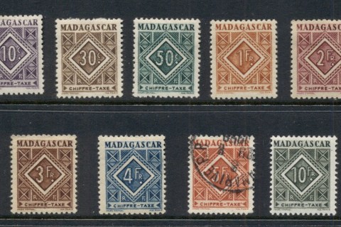 Madagascar-1947 Postage Dues Asst