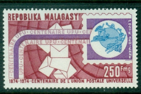 Madagascar-1974 UPU centenary