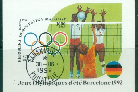 Madagascar-1992 Summer Olympics Barcelona MS