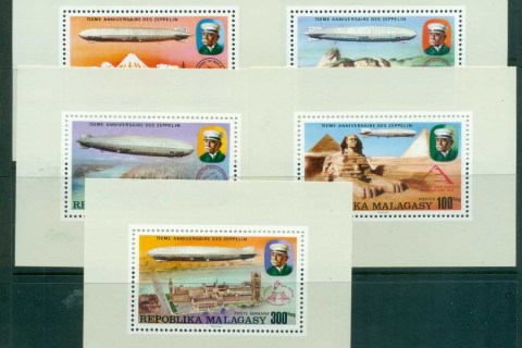 Madagascar-1976 Zeppelin 75th Anniv. Proofs