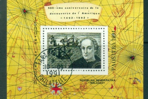 Madagascar-1991 Discovery of America 500th Anniv MS