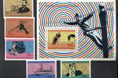 Madagascar-1976-Telephone-Centenary