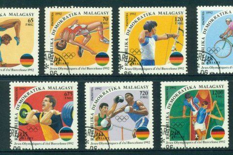 Madagascar-1992-Barcelona-Olympics-CTO-Lot21124