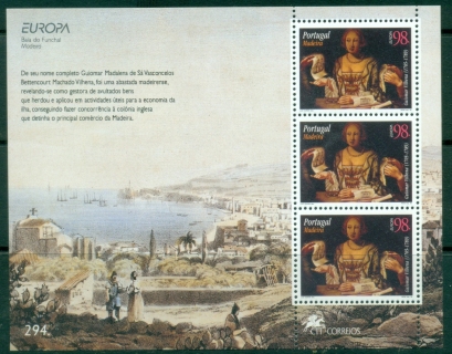 Madeira-1996-EUROPA-Stamps-Famous-Women-MS-MUH Madeira-1996-EUROPA-Stamps-Famous-Women-MS-MUH