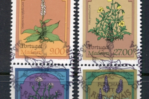 Madeira-1982-Flowers-ex-booklet-pane-FU