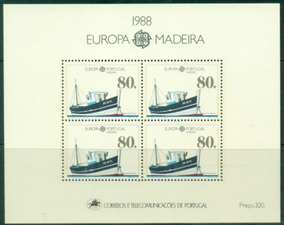 Madeira-1988-EUROPA-Stamps-Transportation-and-Communications-MS-MUH
