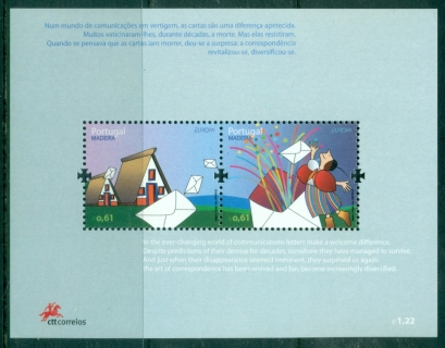 Madeira-2008-EUROPA-Stamps-Writing-Letters-MS-MUH
