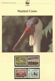 Malawi-1987 WWF Wattled Crane