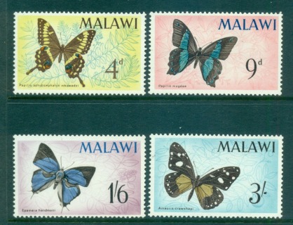 Malawi-1966-Butterflies-MLH-Lot55258