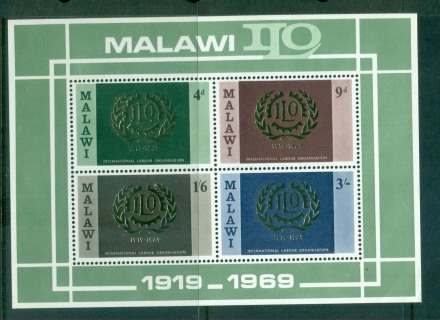 Malawi-1969-ILO-50th-Anniversary-MS-MLH-Lot55296