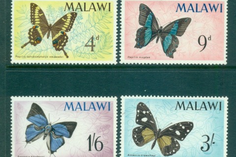 Malawi-1966-Butterflies-MLH-Lot55258