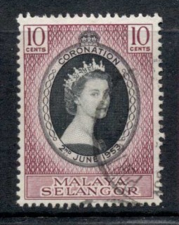 Malaya-Selangor 1953 QEII Coronation