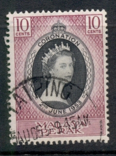 Malaya-Perak 1953 QEII Coronation