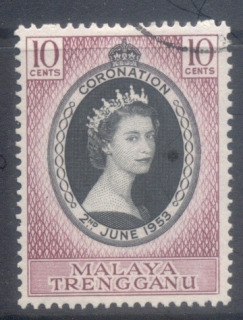 Malaya-Trengganu-1953-QEII-Coronation-FU