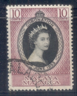 Malaya-Malacca-1953-QEII-Coronation-FU