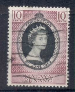 Malaya-Penang-1953-QEII-Coronation-FU