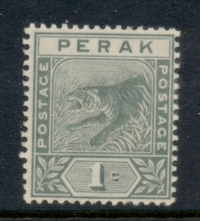 Malaya-Perak-1892-95-Tiger-1c-MLH