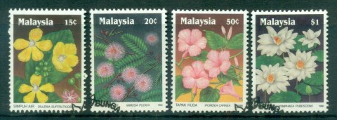 Malaysia-1990-Wildflowers-FU